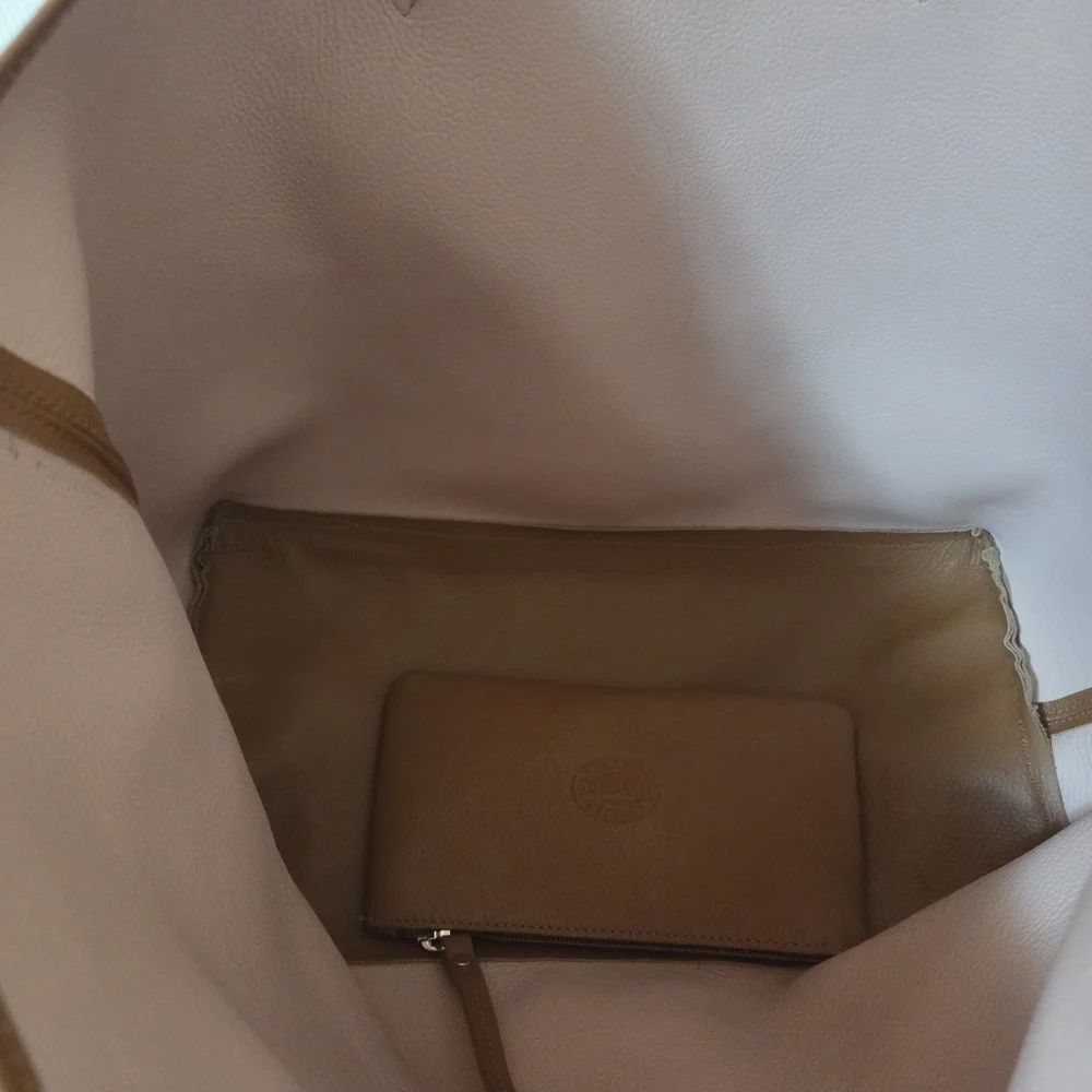 Roots Cervino Leather Tote Brown/ Pink - Picture 4 of 12